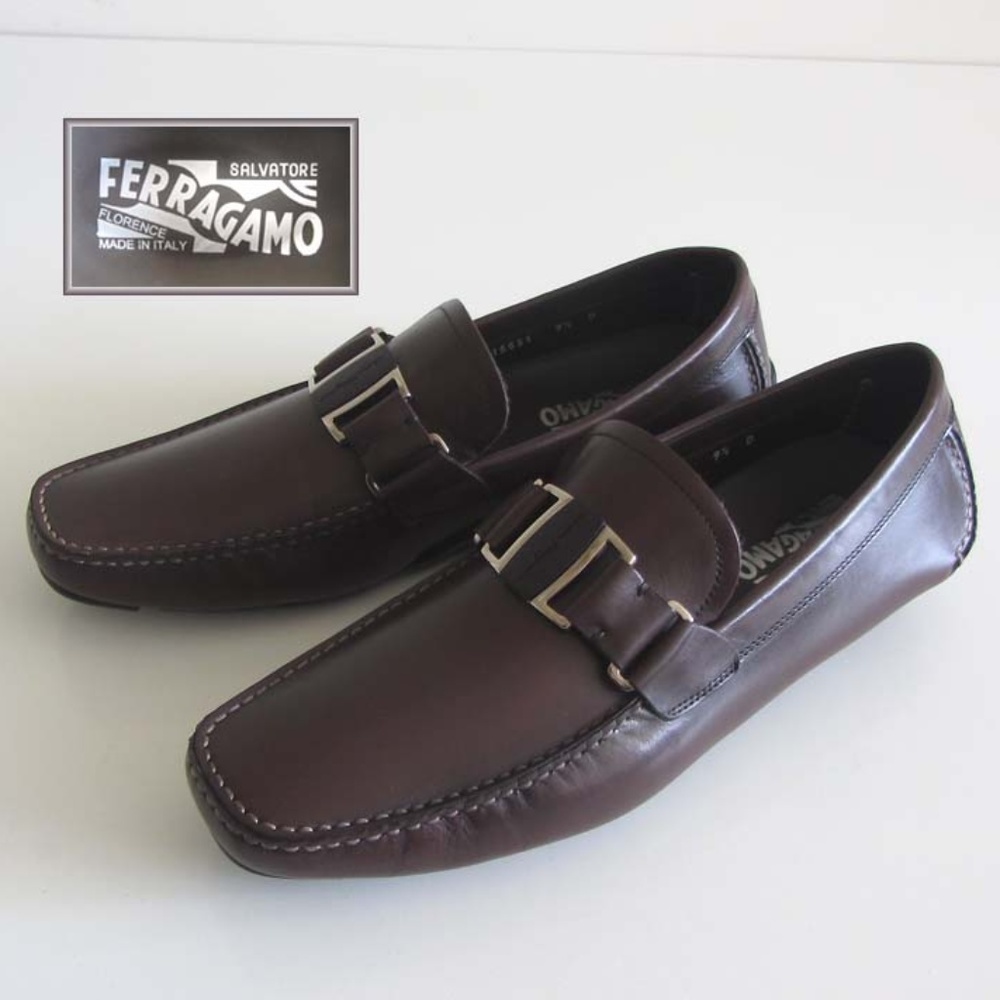 SALVATORE FERRAGAMO Sardegna buckle drivers 9 1/2